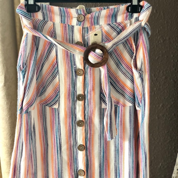 Harper Striped Midi Skirt - Picture 2 of 5